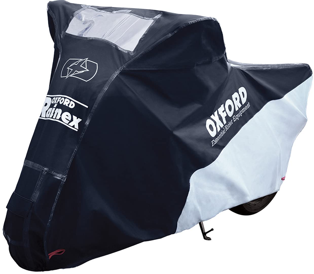 Oxford Motorcycle Rainex Rain & Dust Cover Black Grey M. Outdoor Motorbike Cover