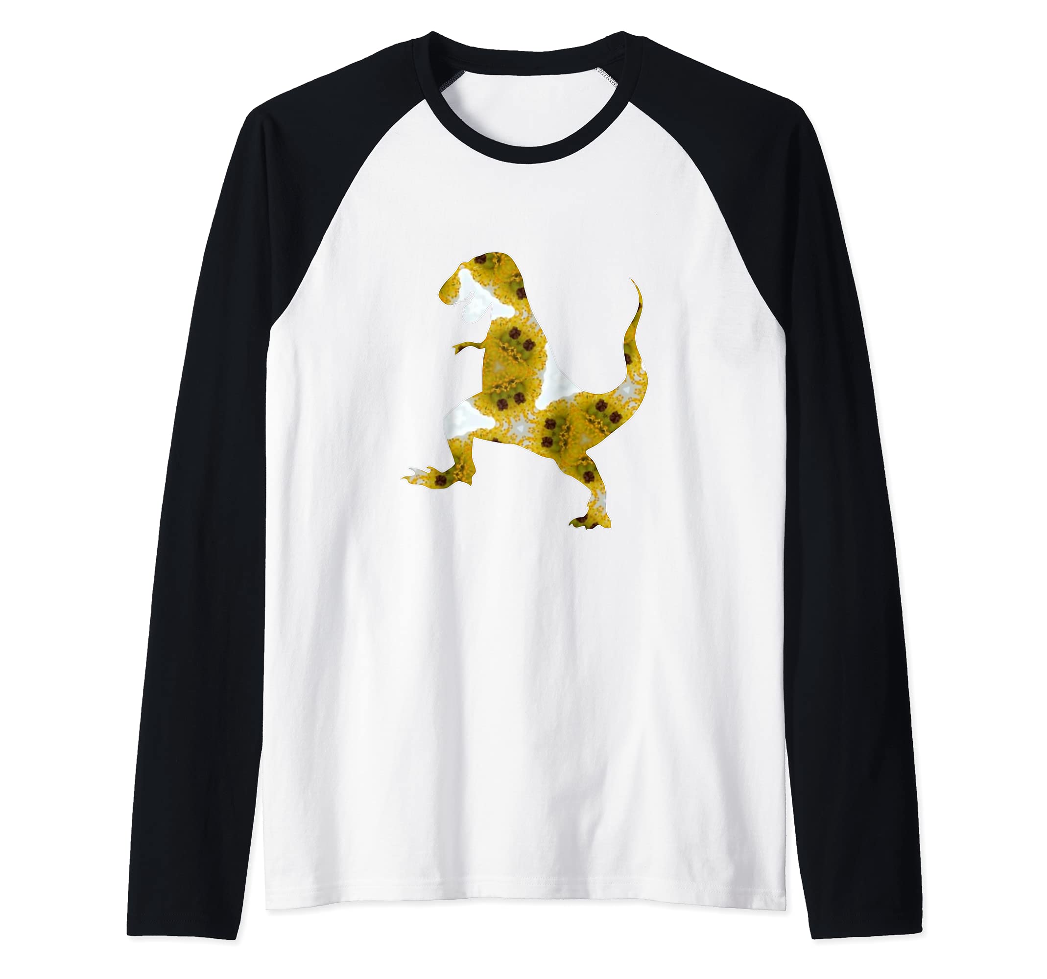 Tyrannosaurus Rex Animal T-Rex Creepy Dinosaur Raglan Baseball Tee — image 1