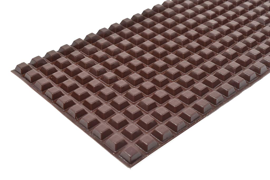 SelfStick Square Rubber Bumper Pads for Furniture and Electronics .500