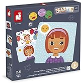 Janod Emotions Magnetic Game - 48 Pieces - Ages 2+ - J08038 | Educational Toy for Toddlers - Social Learning - Develops Fine Motor Skills - Ideal Gift for Kids Ages 2 and Up