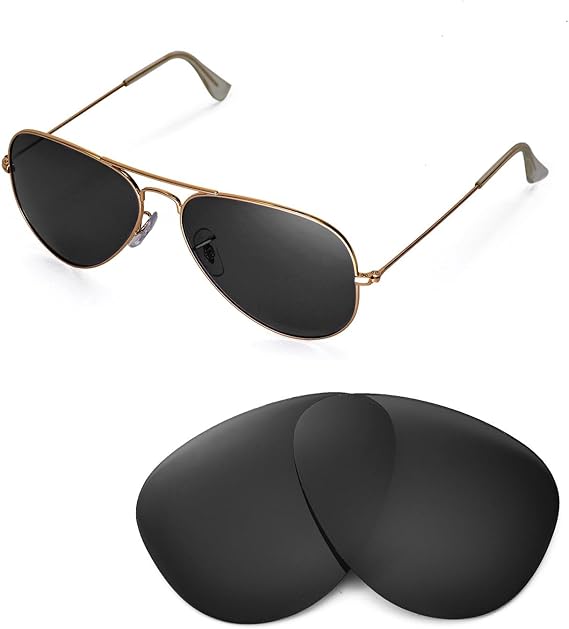 Walleva Replacement Lenses for RayBan Aviator Large Metal RB3025 58mm