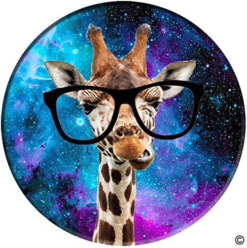 Expanding Stand and Grip for Smartphones and Tablets, Multi-function Mounts and Stands Kit Car Mount iPhone Holder Collapsible Black - Giraffe Glasses Galaxy