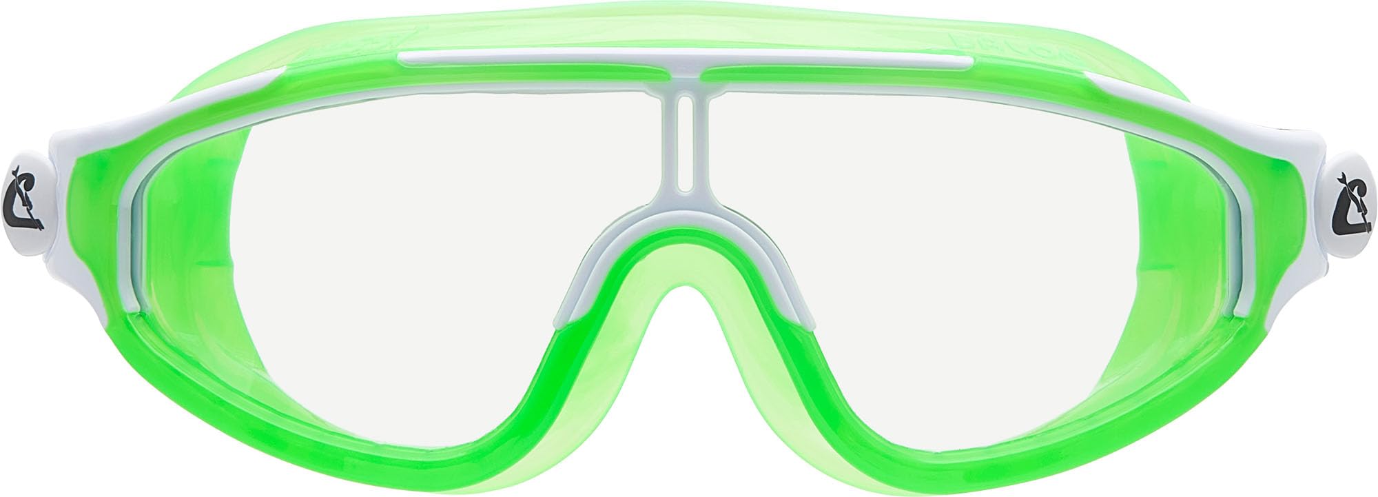 Cressi King Baloo Kids Swim Goggles - Quick-Adjust Strap, Watertight Seal - Kids Swimming Goggles with Anti-Fog UV Protection - Lime/White - 2-7 Years