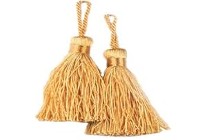 Expo International 3 1/2" Fiber Key Tassel Pack of 2 | Gold