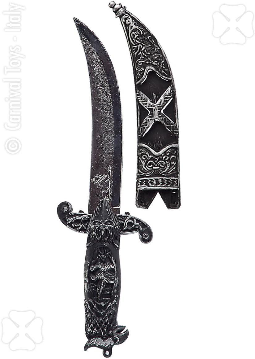 Dagger with curved blade and Scabbard Toy Knife Weapon Ceasar Roman