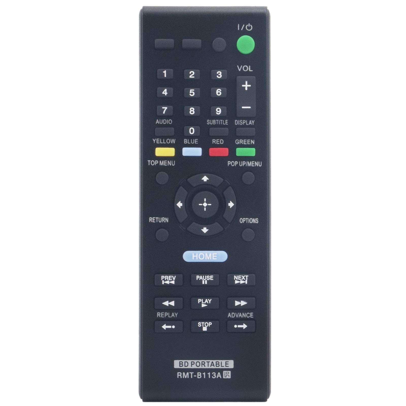 VINABTY RMT-B113A Replacement Remote Fit for Sony Portable Blu-ray Disc DVD Player BDP-SX1 BDP-SX910 BDP-SX90 BDP-SX1000