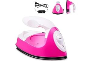 Mini Craft Iron, Mini Heat Press Machine, Small Iron Portable Handy Electric Travel Heat Iron-on with Charging Base Accessori