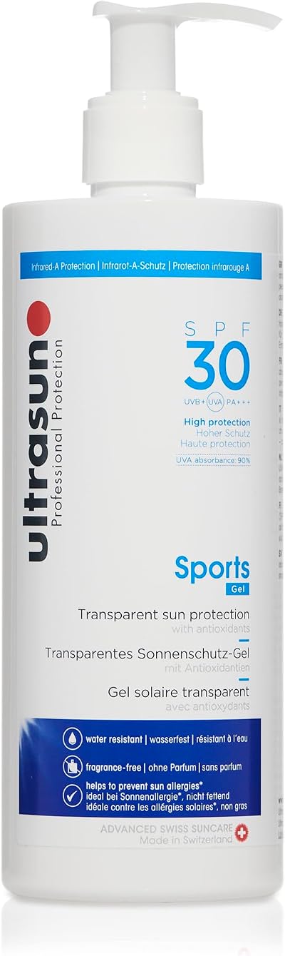 Ultrasun Sports Gel SPF30 400ml UV Infrared Protection Gel