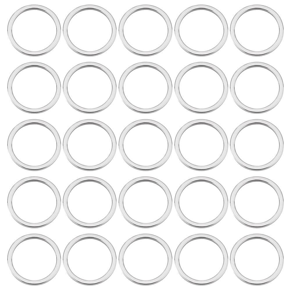 UNICRAFTALE 100pcs Round Ring 12mm Stainless Steel Circle Frames Connectors O Pattern Earring Ring Jewelry Links for Bracelet Necklace Jewelry Making