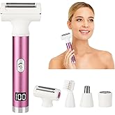 Beanify 2025 Led Display Electric Razor,Beauty Women's Wet & Dry Electric Shaver, Painless 4 in 1 Painless Body Razors,Cordless 3-Blade Ladies Shaver for Legs, Arm, Underarms, Bikini