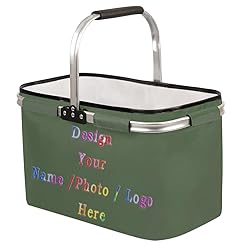 Customized Market Basket Collapsible Large Reusable