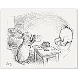 Lone Star Art Stuck in the Rabbit Hole v2 - Winnie the Pooh 11x14 Unframed Nursery Art Print