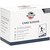 1000ct Soft Trading Card Sleeves - Clear Penny Sleeves, Toploaders for Trading Cards, Card Protector Sleeves for Standard Car
