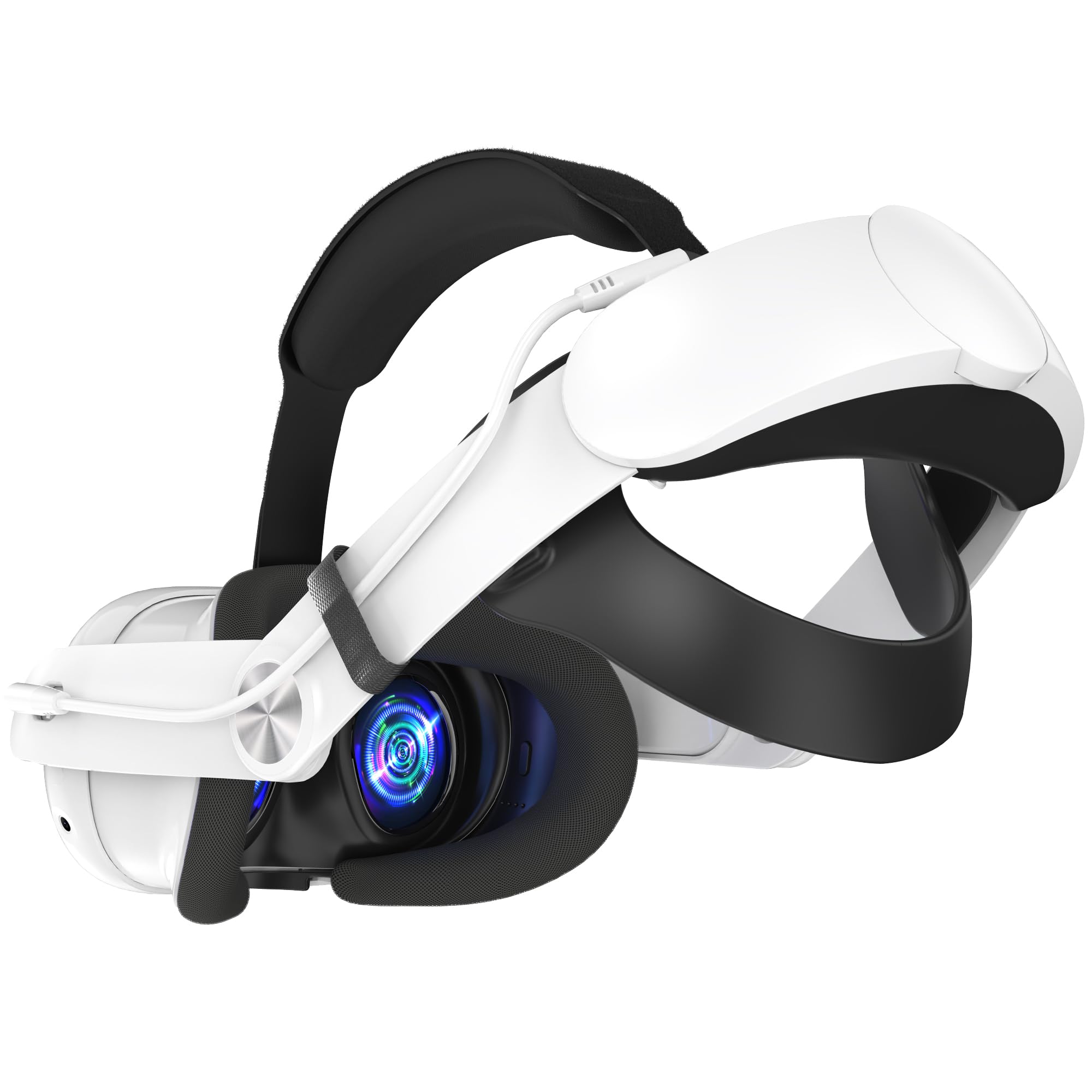 JHZWD Head Strap with Battery Pack for Meta Quest 3S/Quest 3, 10000mAh 18W Fast Charging Elite Strap Replacement for Enhanced Comfort and Play Time, Headstrap VR Accessories for Meta Quest 3S/Quest 3