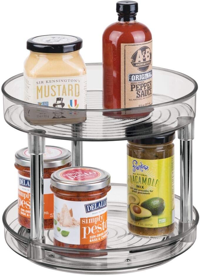 FNG8 Lazy Susan Portaspezie Girevole [4 Pezzi] - Vassoio Girevole