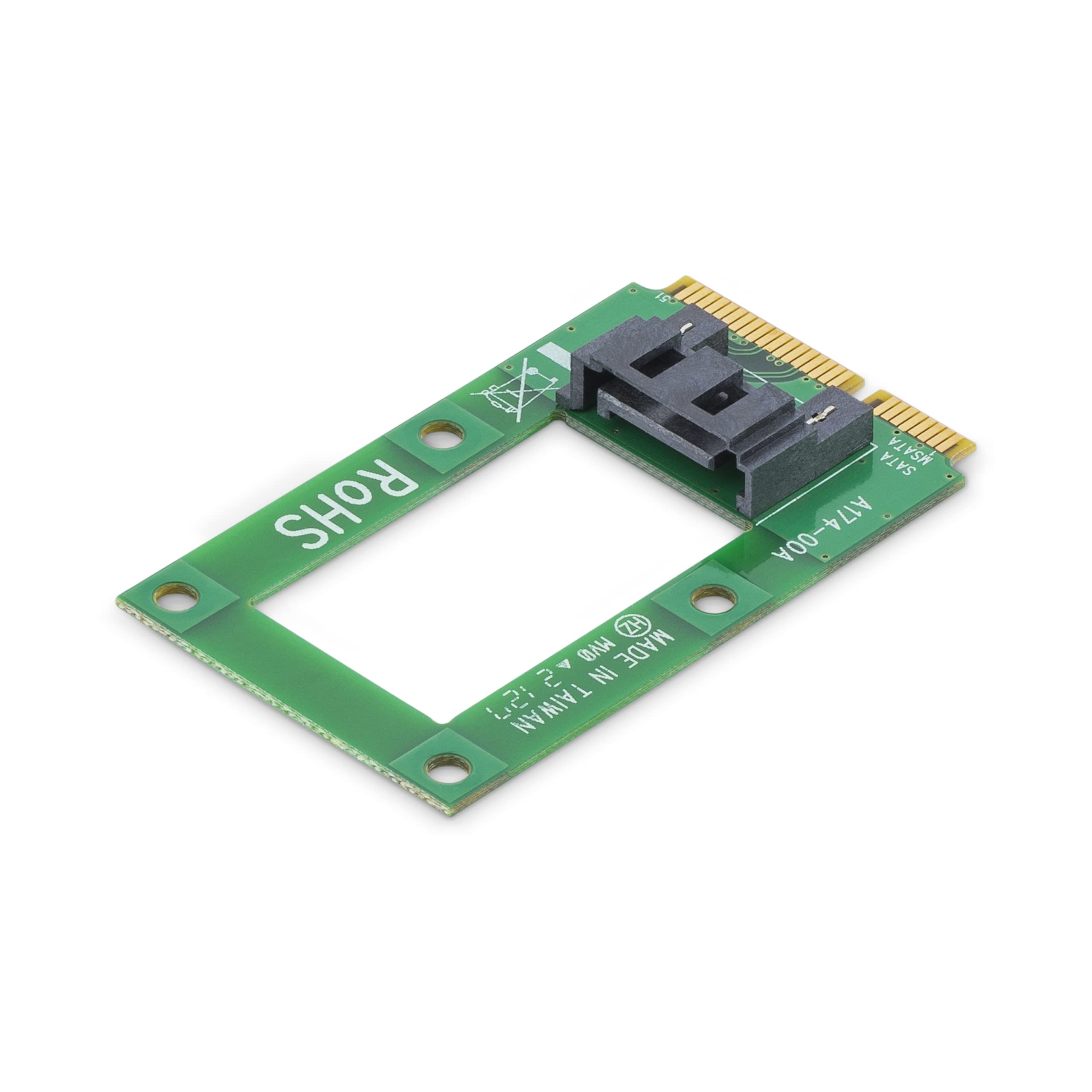 StarTech.com mSATA to SATA HDD / SSD Adapter – Mini SATA to SATA Converter Card - mSATA to SATA 2.5/3.5 Hard Drive Adapter Converter Card , TAA (MSAT2SAT3)