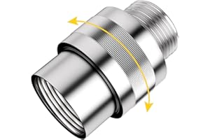 G-Promise All Metal Shower Head Shut Off Valve, G1/2" Shower Flow Control Valve for Handheld or Bidet Sprayer (Chrome)