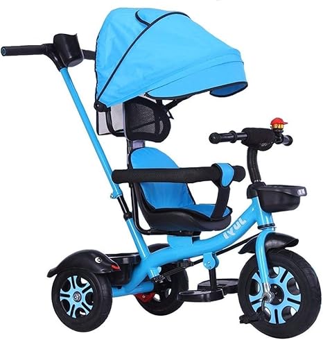 Amazon Co Jp 三輪車 子供用三輪車ベビーカー4人に1人用子供用三輪車2人3人用ベビーカー4歳以上男の子女の子幼児 Color Blue おもちゃ