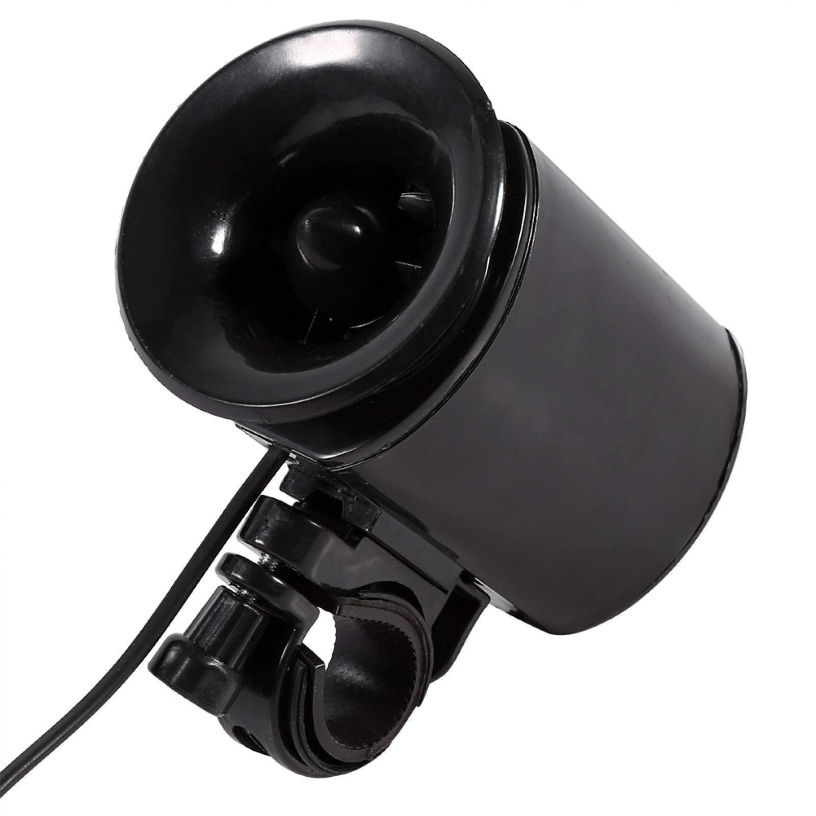 Bike Bell for 22mm Handlebars Loud 6-Sound Black ABS Handlebar Mount Bell Modern Style