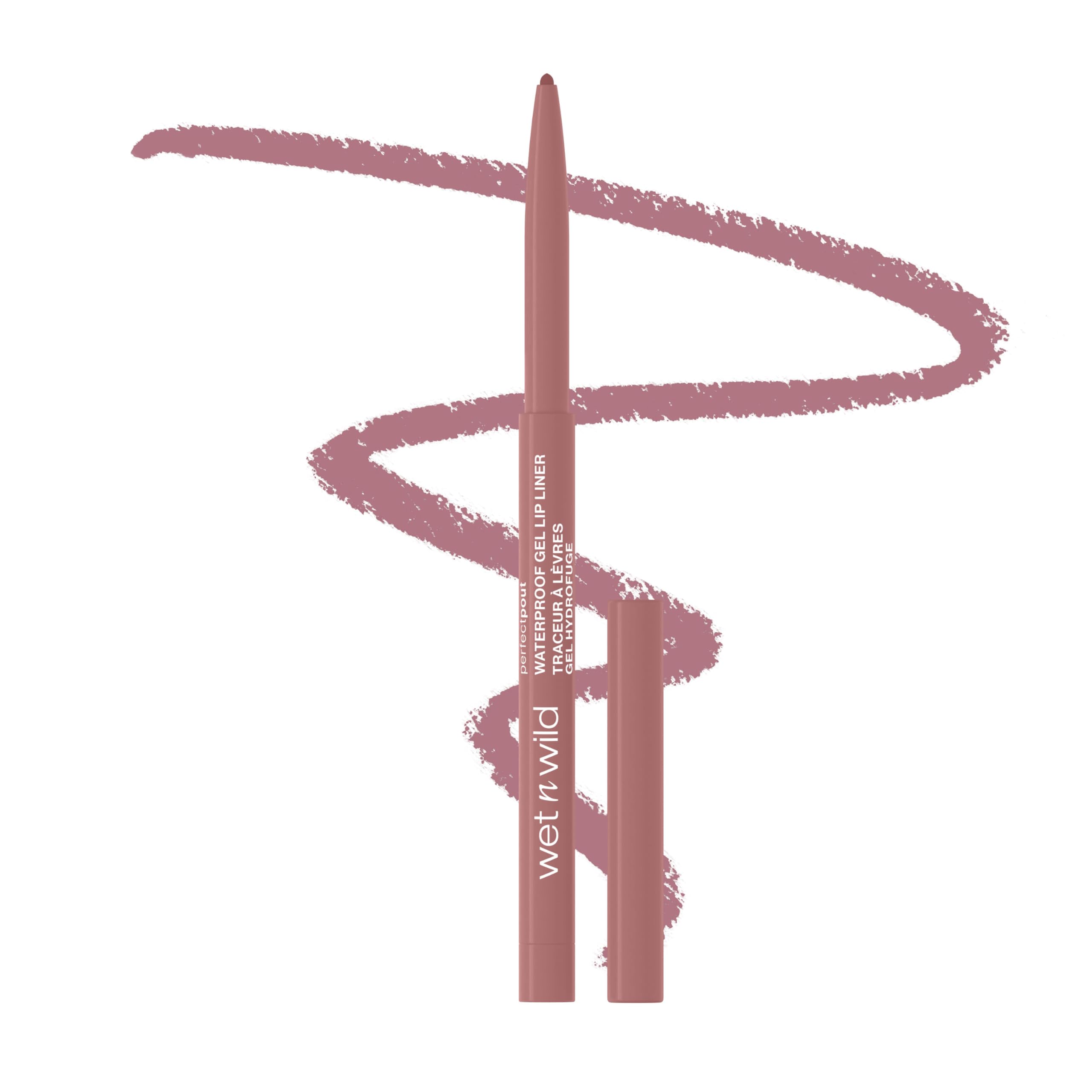 wet n wild Perfect Pout Gel Lip Liner, Highly Pigmented Lip Pencil with Semi-Matte Finish, Shapes and Sculpts Lips, Bare to Comment