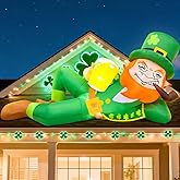 KOOY 6FT St Patricks Day Inflatables Outdoor Decorations Leprechaun Inflatable St Patricks Day Blow up Yard Decorations with Lights St Patricks Decorations for Holiday Party Irish Decor