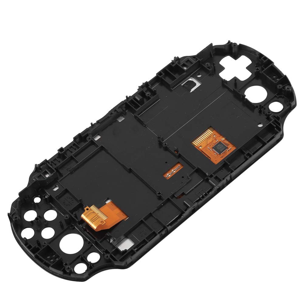 LCD Screen Display Touch Panel Digitizer Assembly with Frame Faceplate Replacement for Sony Playstation PS Vita PSV 2000 Game Console Black