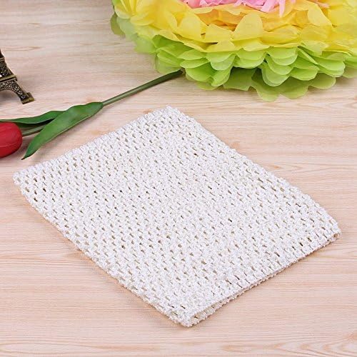 20X23cm Tutu Crochet Chest Wrap Tube DIY Tulle Spool Apparel Sewing Knitted Fabric Birthday Gifts Tulle Skirt- Crochet for Baby-Crochet for Kid- DIY Tutu for Baby Girl (White)