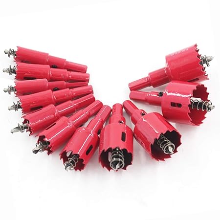 KKmoon 11pcs 16-53mm Bi-Metal M42 Woodworking Metal PVC Plastic Plasterboard Hole Opener Wood Cutter Core Drill Bit