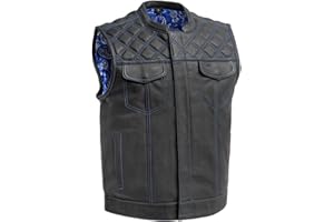 First Mfg Co - Downside - Men's Motorcycle Biker Riding Leather Vest