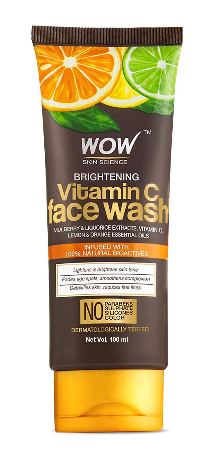 wow skin science brightening vitamin c foaming face wash
