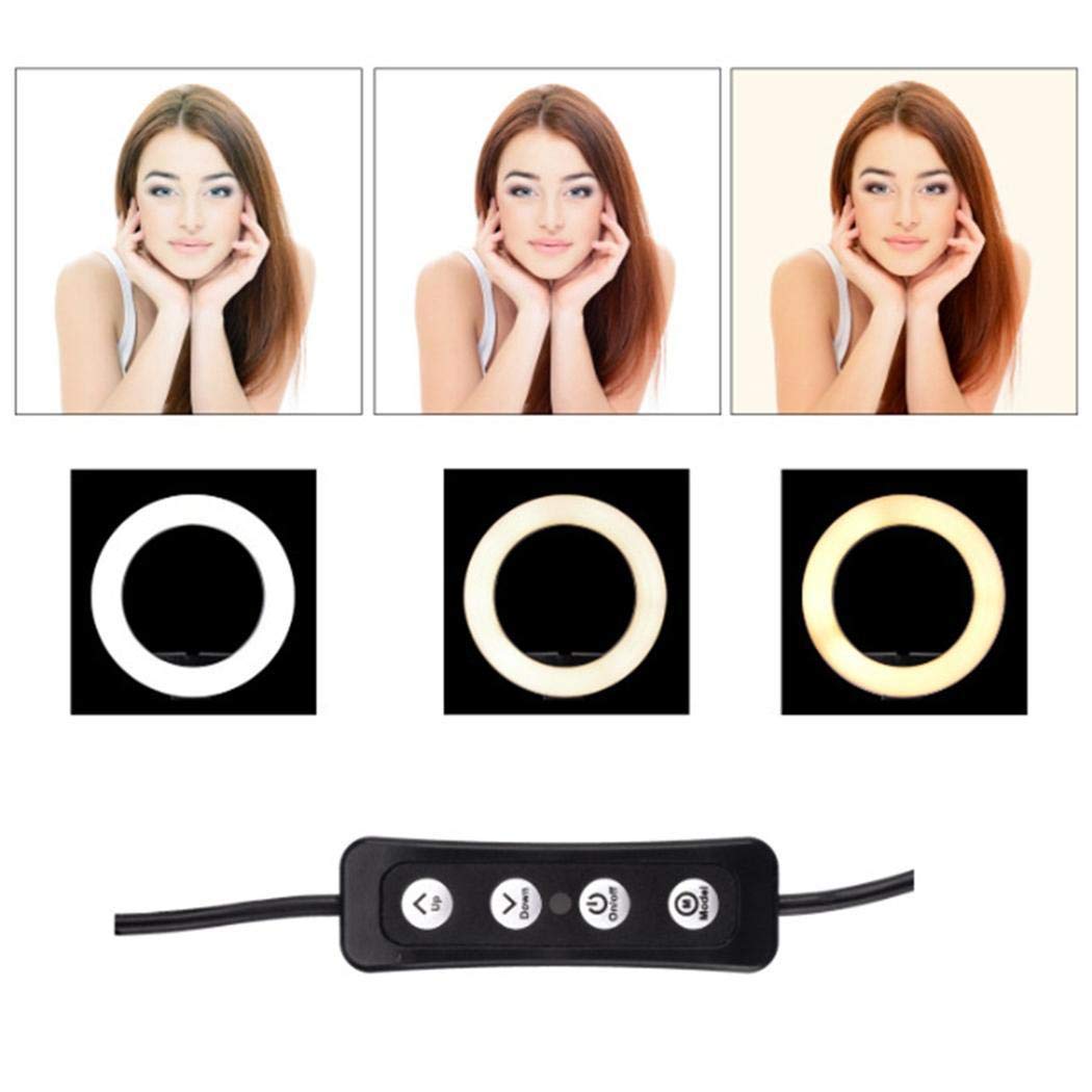 lazinem Dimmable Studio Photo Video Live Lamp Phone LED Ring Fill Light On-Camera Video Lights