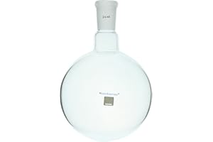 Norchemist Borosilicate Glass Round Bottom Flask (RBF, Boiling Flask), with 24/40 Standard Taper Outer Joint (Single Neck, 10