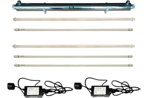 Realgoal UV 55w Water Purifier 12GPM, with Extra 2 Lamps, Extra 1 Quartz Sleeve, Extra 1 Ballast, UV Water Filter for Whole H