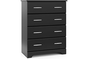 Storkcraft Brookside 4 Drawer Chest, Black