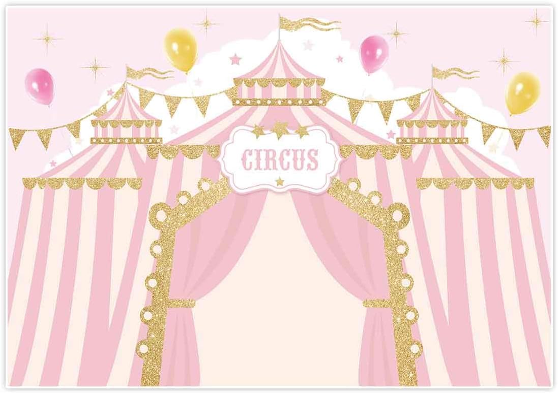 Amazon Com Allenjoy 7x5ft Pink Circus Backdrop Carnival Carousel