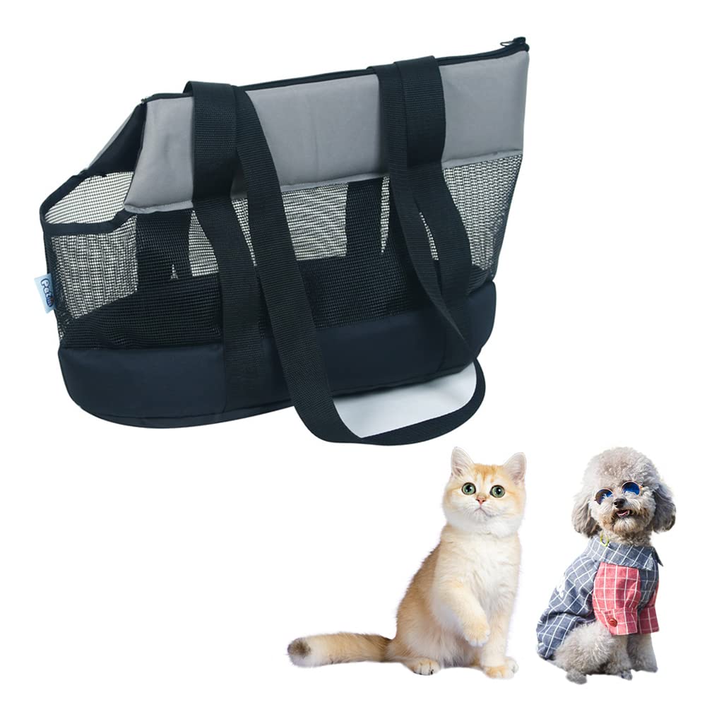 Mesh Cat Carrier Bags Portable Pet Carrier Bags Breathable Dog Carrier Bags Foldable Puppy Carrier Bags Pet Shoulder Bags for Small Dogs Cats Puppies Small Animal Traveling Camping Hiking 11lb Below