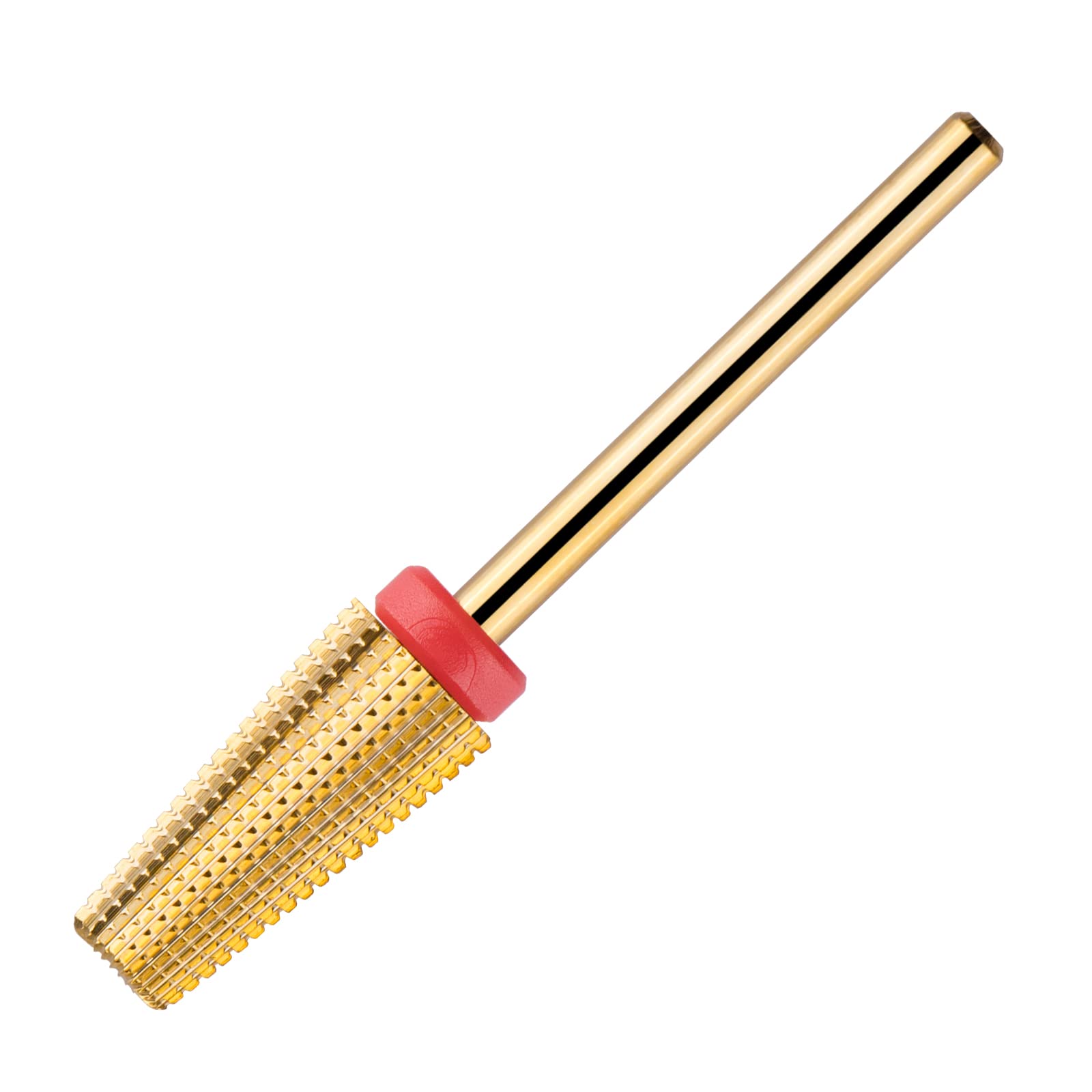 BNG 5 in 1 Carbide Nail Drill Bit Fast Remove Acrylic Nails Professional 3/32" Electric Nail Drill Tungsten Steel Bits Manicure Pedicure Professional Salon Tool(Fine, Gold)