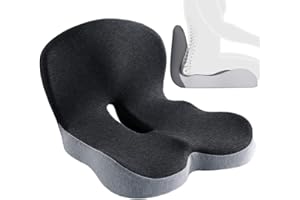 Celinva Orthopedic Cushion Integrated Seat and Back Support Comfort for Prolonged Sitting at Office Home & Car All-Around Bod