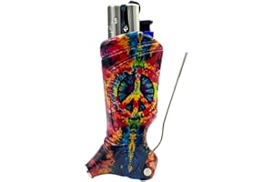 Toker Poker - Clipper Lighter Case Multi Tool, Hippy Van Collection, All Inclusive Tool for Camping and Other (Peace Sign)