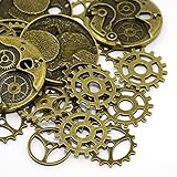 25pc Steampunk Gears, Charms, Antique Bronze