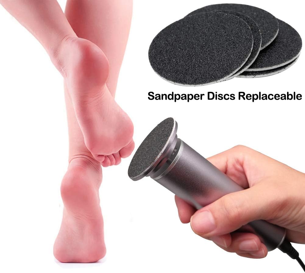 Electronic Foot File (Speed Adjustable) with 60pcs Replacement Discs, Professional Hard Foot