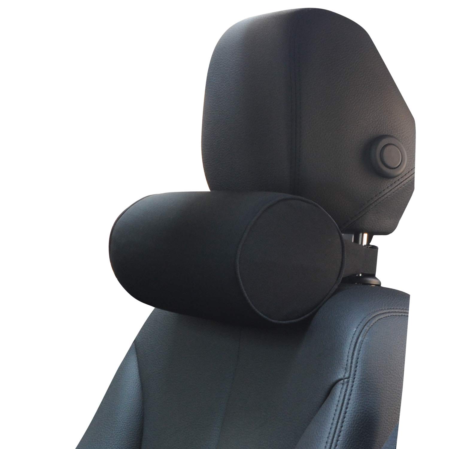 Dreamer Car Roll Neck Pillow Cervical Pillow for Car Seat,Comfortable Memory Foam Car Neck Pillow Support your Neck for Pain Relief, Black