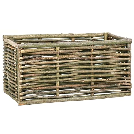 Festnight- Holz Hochbeet 80 x 40 x 40 cm | Gartenbeet Pflanzkübel aus Haselnussholz für Garten Terrasse Balkon