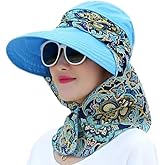 Women's Multifunctional UV Sun Protection Waterproof Breathable Face Neck Flip Folding Sun Hat
