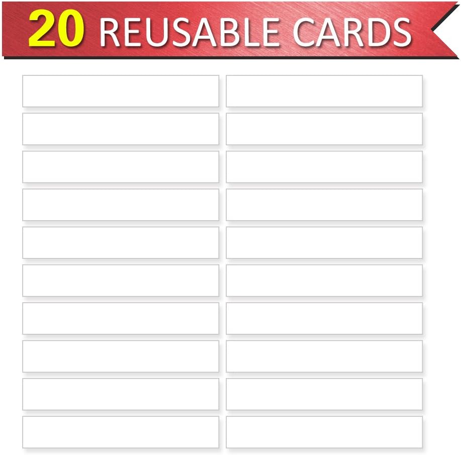 Blue Tabletop Desktop Pocket Chart with Bonus 20X Dry Erase Cards. Double Sided and Self-Standing (13” X 12”) : Office Products