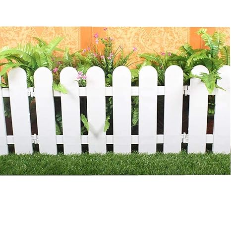 ieve 4 PCS Weiß Zaun Weihnachten Weihnachtsbaumschmuck Surround 4 x Längen 50 cm = 200 cm Hochzeit Party Dekoration Miniatur 