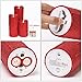 3D Flameless Pillar Candles with Remote, Set of 3 LED Candles Battery Included for Christmas Decoration and Gifts, 5,7,9 Inch (Red)