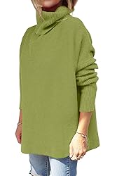 EFAN Womens Long Pullover Oversized Turtleneck