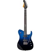 WestCreek Helyx Solid Body Electric Guitar Mahogany Body, Stainless Steel Frets, Roasted Maple Neck, Rosewood Fretboard, Bone Nut, 24 Frets (Ocean Vortex)
