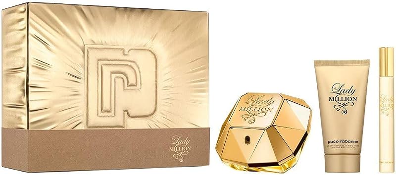 Paco Rabanne Lady Million Set 50ml EDP 75ml Lotion 10ml Parfum Spray